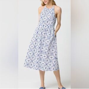 J.Crew Strappy Poplin Cotton Halter Midi Dress Women’s Size 4